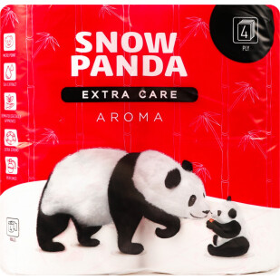 Папір туалетний Сніжна панда Extra Care Aroma 4-шаровий, 4шт (4820183970640)