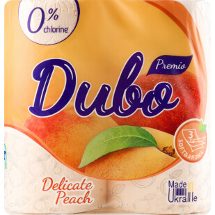 Папір туалетний Диво Premio Delicate Peach 3-шаровий, 4шт (4820003837689)