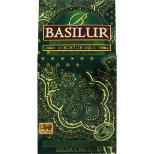 Чай зелений Basilur Moroccan Mint листовий, 100г (4792252916487)