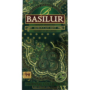 Чай зеленый Basilur Moroccan Mint листовой, 100г (4792252916487)