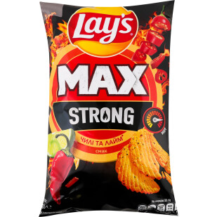 Чипси Lay's Max Strong зі смаком чилі та лайму, 95г (4823063128797)