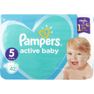 Подгузники Pampers Active Baby Junior 11-16кг, 42шт/уп (8001090950178)