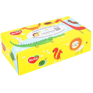 Серветки паперові Ruta Kids косметичні 2-шарові, 155шт/уп (4820023748422)