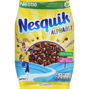 Сніданок готовий Nesquik Alphabet, 460г (5900020020154)