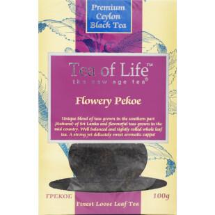 Чай чорний Tea of Life Flowery Pekoe листовий, 100г (0680275045007)