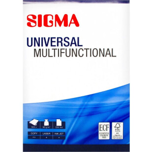 Бумага офисная Sigma универсальная А4, 500 листов (4333465055374)
