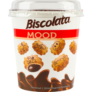 Печенье Biscolata Mood с шоколадно-кремовой начинкой, 115г (8699141057060)