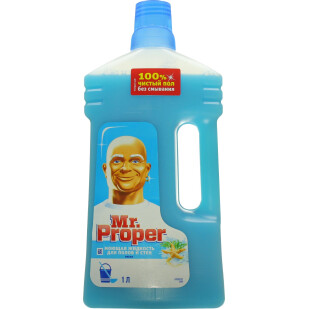 Засіб мийний Mr. Proper Квітки бавовни для підлоги і стін, 1л (4084500644847)