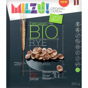 Хлопья ржаные Milzu! без сахара, 300г (4751022360448)