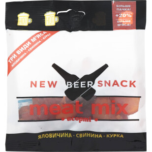 Ассорти New Beer Snack Meat mix говядина, свинина, курица, 60г (4820160780378)