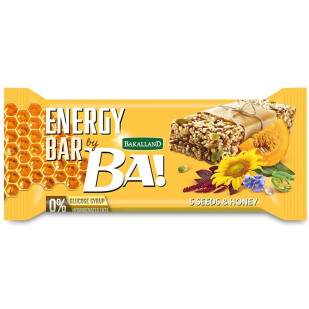 Батончик Ba! злаковий з насінням та медом, 40г (5900749634946)
