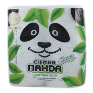 Папір туалетний Сніжна панда Classic 2-шаровий, 4шт/уп (4823019007619)