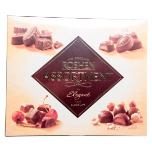 Цукерки Roshen Assortment Elegant в молочному шоколаді, 145г (4823077611933)