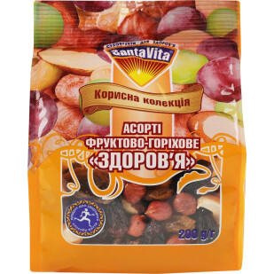 Асорті фруктово-горіхове Santa Vita Здоров'я, 200г (4820061502208)