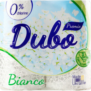 Папір туалетний Диво Premio Bianco 3-шаровий, 4шт (4820003837627)