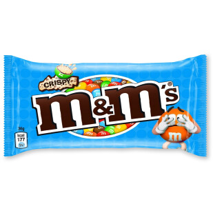 Драже M&M's с рисовыми шариками в молочн шоколаде, 36г (5000159304245)
