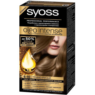 Краска для волос.Syoss Oleo Intense 6-10 темно-русый, шт (4015000999076