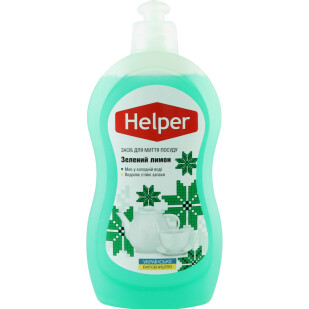 Засіб для миття посуду Helper Зелений лимон, 495мл (4823019010534)