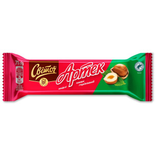 Вафли Світоч Артек со вкусом ореха, 71г (8445290306661)