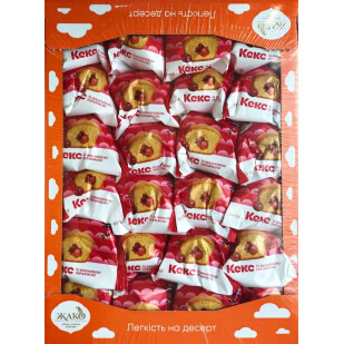Кекс Жако с вишней в индивидуальной упаковке, 2,6кг/ящ