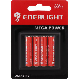Батарейка Enerlight Mega Power Alkaline AAA, 4шт (4823093501942)