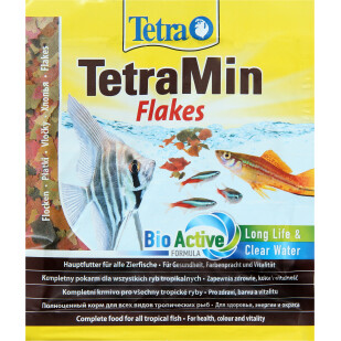 Корм для рыб Tetra Min хлопья, 12г (4004218766402)