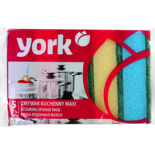 Губка кухонна York MAXI, 5шт (5903355000518)
