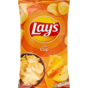 Чипси Lay's картопляні зі смаком сиру, 120г (4823063125376)