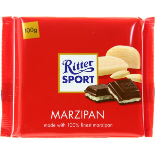 Шоколад Ritter Sport з марципаном, 100г (4000417025005)