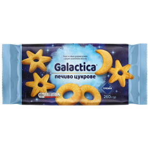 Печиво Премія Галактика цукрове, 260г (4823096421476)
