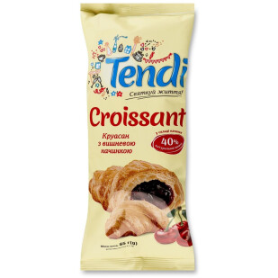 Круасан Tendi з вишневою начинкою, 65г (4823117502047)