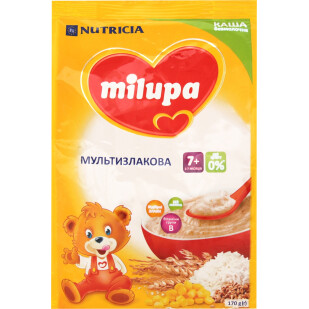 Каша мультизлаковая Milupa безмолочная от 7 месяцев, 170г (5900852930034)