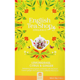 Чай травяной English Tea Shop лемонграс-имбирь-цитрус, 20*1,5г/уп (0680275029137)