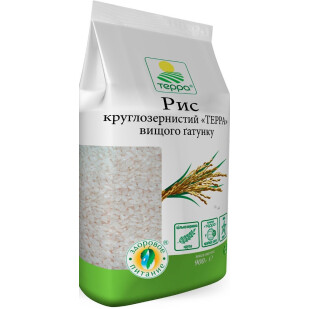 Рис Терра круглозернистый в/с, 900г (4820015732743)