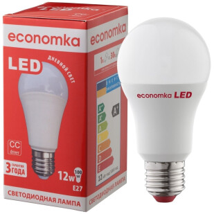Лампа Экономка LED A60 12W 4200K E27, шт (4820172680277)