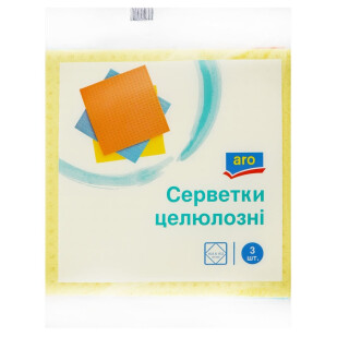 Серветки вологопоглинаючі Aro 15,5х15,5см, 3шт (4823071619089)