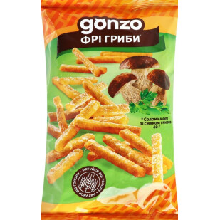 Соломка фрі Gonzo зі смаком грибів, 40г (4820051241322)