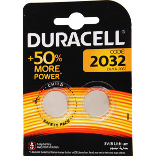 Батарейки Duracell CR2032 3v, 2шт (5000394054967)