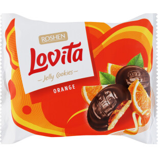 Печиво Roshen Lovita Jelly Cookies Orange, 420г (4823077636110)