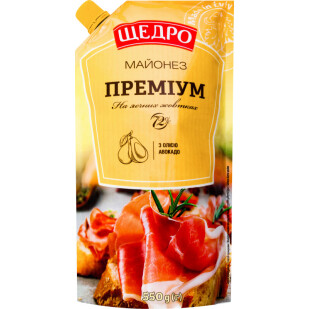 Майонез Щедро Премиум 72% д/п, 550г (4823097405659)