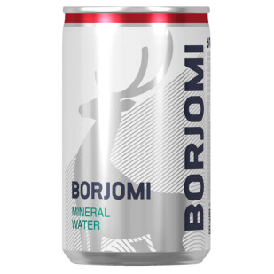 Вода минеральная Borjomi сильногазированная ж/б, 0,15л (4860019002190)