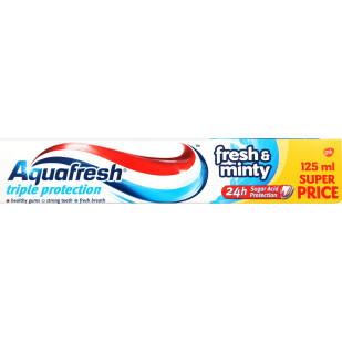 Паста зубная Aquafresh Освежающая мятная, 125мл (5908311868447)
