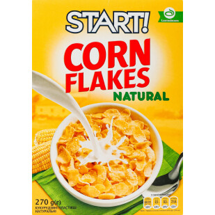 Хлопья Start кукурузные натуральные, 270г (4820008125040)