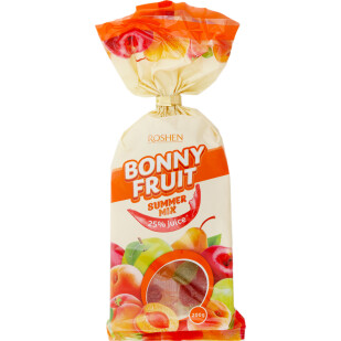 Цукерки Roshen Bonny Fruit Літній мікс желейні, 200г (4823077624223)