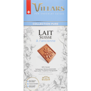 Шоколад молочний Villars, 100г (7610036010305)