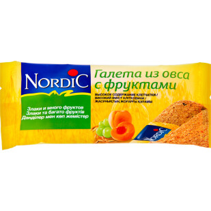 Галета Nordic из овса с фруктами, 30г (6411200106739)
