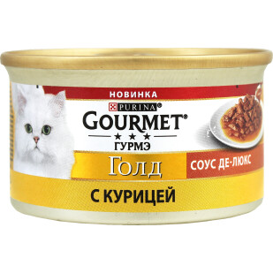 Корм для котов Gourmet Gold Соус Де-Люкс курица, 85г (7613036705103)