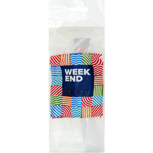 Ложки Weekend прозорі пластикові, 10шт/уп (4820057100227)