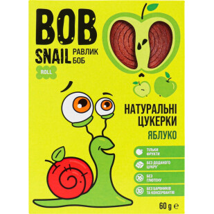 Цукерки Bob Snail натуральні яблучні, 60г (4820162520149)