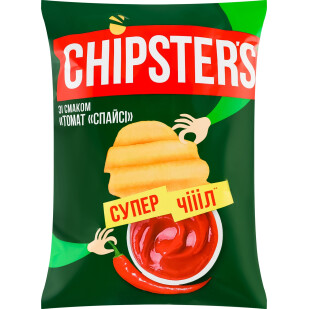 Чипси Chipster's хвилясті зі смаком томат спайсі, 110г (4820182746420)